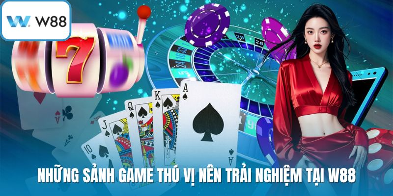 Những sảnh game thú vị nên trải nghiệm tại W88